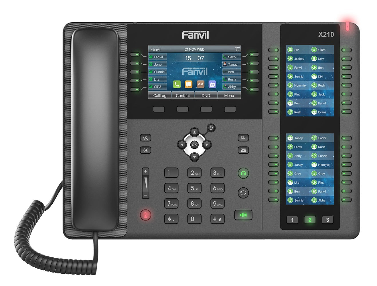Fanvil X210 Enterprise IP Phone Qty/CTN: 10 PCS, 4.3' (Video) Colour Screen, 20 Lines, 106 x DSS Buttons, Dual Gigabit NIC, Bluetooth, *SBC Ready Fanvil X210 Enterprise IP Phone Qty/CTN: 10 PCS, 4.3' (Video) Colour Screen, 20 Lines, 106 x DSS Buttons, Dual Gigabit NIC, Bluetooth, *SBC Ready